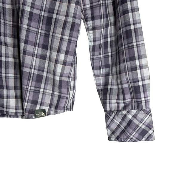 The North Face Purple Plaid Button Down Button Up - Size M - Picture 2 of 8